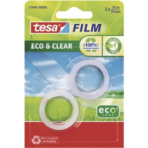 tesa 57049-00000-13 tesafilm Eco & Clear Transparant (l x b) 10 m x 19 mm 2 stuk(s)