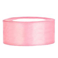 Satijnlint op rol 25mm (25m) Roze