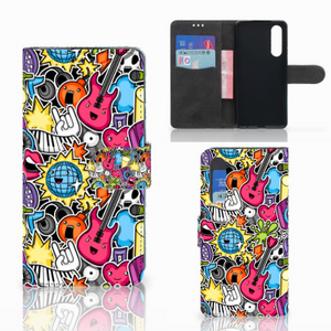 Huawei P30 Wallet Case met Pasjes Punk Rock