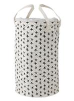 HEMA Canvas Wasmand 59 X 37 Cm (zwart/wit)
