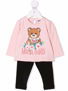 Moschino Kids survêtement à imprimé ourson - Rose