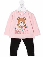 Moschino Kids survêtement à imprimé ourson - Rose - thumbnail