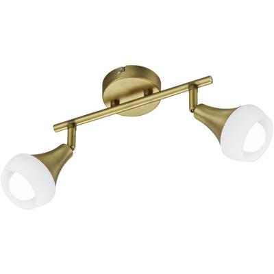 LED Plafondspot - Trion Trompo - E14 Fitting - 2-lichts - Rechthoek - Oud Brons - Aluminium