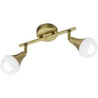 LED Plafondspot - Trion Trompo - E14 Fitting - 2-lichts - Rechthoek - Oud Brons - Aluminium