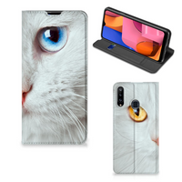 Samsung Galaxy A20s Hoesje maken Witte Kat - thumbnail