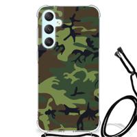 Samsung Galaxy S23 FE Doorzichtige Silicone Hoesje Army Dark