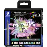 Staedtler pigment brush pen Pastel Colour 371 C12-2 Fineliner Diverse kleuren, Pastel 12 stuk(s) - thumbnail