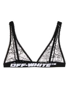 Off-White soutien-gorge triangles à bande logo - Noir