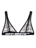 Off-White soutien-gorge triangles à bande logo - Noir