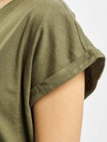 Urban Classics / t-shirt Ladies Organic Extended Shoulder in olijfgroen