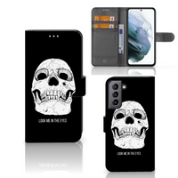 Telefoonhoesje met Naam Samsung Galaxy S21 FE Skull Eyes