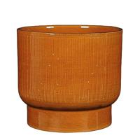 Mica Decorations Thiago Bloempot - 26x26x23 cm - Terracotta - Geel