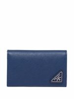 Prada porte-cartes en cuir saffiano - Bleu - thumbnail