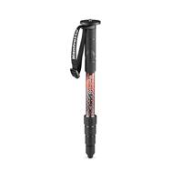 Manfrotto Element MII MMELMIIA5RD, Monopiede Alluminio 5 Sezioni Leggero da Viaggio, Rosso, Fascia da Polso, Impugnatura di Gomma, Twist Lock, Carico 16 kg, per Fotocamere Compatte, Mirrorless, Reflex