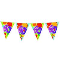 Vlaggenlijn slinger 60 jaar gekleurd