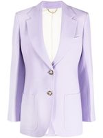 Victoria Beckham blazer boutonné à revers crantés - Violet