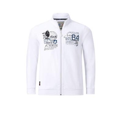 Jan Vanderstorm vest Plus Size SELBY met printopdruk wit