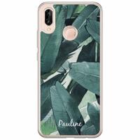 Huawei P20 Lite hoesje naam - Palmbladeren