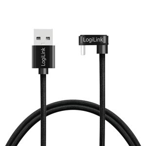 LogiLink USB-kabel USB 2.0 USB-C stekker, USB-A stekker 2.00 m Zwart CU0193