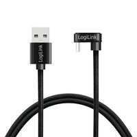 LogiLink USB-kabel USB 2.0 USB-C stekker, USB-A stekker 2.00 m Zwart CU0193 - thumbnail