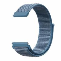 By Qubix - Compatible met Garmin Forerunner 55/245 / 645 - Sport Loop nylon bandje - Denim blauw - Compatible Garmin bandje - Bandbreedte: 20mm