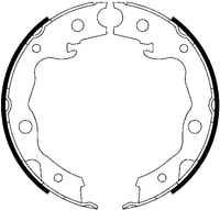 Remschoenset, parkeerrem ATE, u.a. für Nissan, Toyota, Renault