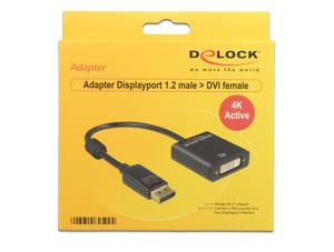 DeLOCK 62599 video kabel adapter 0,2 m DisplayPort DVI-I Zwart