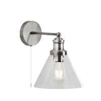 Searchlight Wandlamp Pyramid mat zilver 1277SS