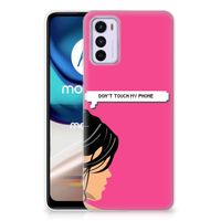 Motorola Moto G42 Silicone-hoesje Woman Don't Touch My Phone - thumbnail