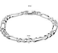 TFT Armband Zilver Figaro 6,0 mm 20 cm