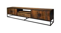 Livingfurn TV-meubel Dakota Riverwood en staal, 240cm - Hout - thumbnail