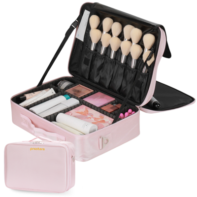 Roze Make-up Koffer Zonder Spiegel - Ideaal voor Beauty Professionals - Maat L