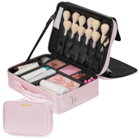 Roze Make-up Koffer Zonder Spiegel - Ideaal voor Beauty Professionals - Maat L