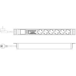 Digitus DN-95432 energiedistributie 6 AC-uitgang(en) 1U