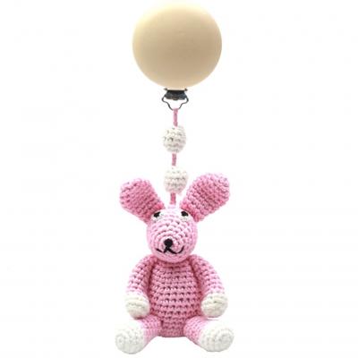 natureZOO kinderwagenhanger konijn 20 cm roze natureZOO kinderwagenhanger konijn 20 cm roze