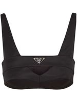 Prada brassière Re-Nylon à logo triangulaire - Noir