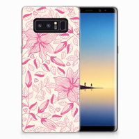 Samsung Galaxy Note 8 TPU Case Pink Flowers - thumbnail