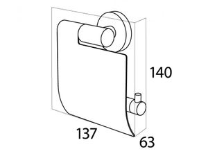 Tiger Boston toiletrolhouder 13,7x6,3x14cm RVS geborsteld