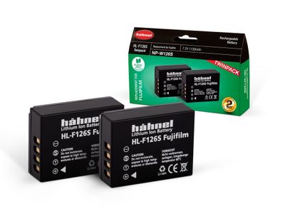 Hähnel Fototechnik HL-F126S, 2er Camera-accu Vervangt originele accu NP-W126 7.2 V 1130 mAh