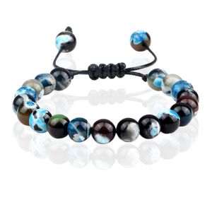 Memphis Dames Armband 8mm Kralen - Blue fire