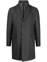 Herno manteau boutonné à col montant - Gris