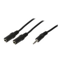 LogiLink CA1046 Jackplug Audio Aansluitkabel 0.20 m Zwart (mat)