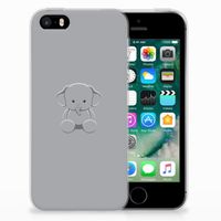 Apple iPhone SE | 5S Telefoonhoesje met Naam Grijs Baby Olifant - thumbnail