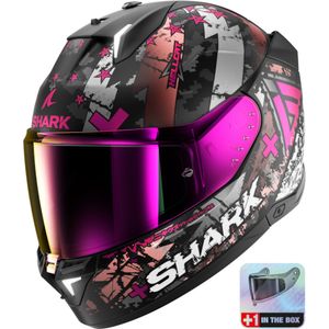 SHARK Skwal i3 Hellcat, Integraalhelm, Lady Mat Zwart-Chroom-Paars KUV