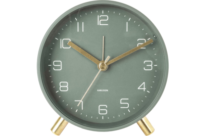 Karlsson wekker Lofty metaal D. 11cm (Kleur: groen)