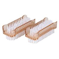 Urban Living Nagelborstels set van 2x stuks - kunststof - beige - 11 cm - schoonmaakborstels   - - thumbnail