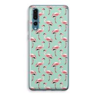 Flamingoprint groen: Huawei P20 Pro Transparant Hoesje