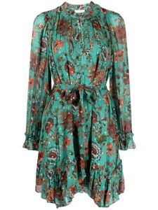 Ulla Johnson robe courte Anais à fleurs - Vert