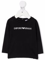 Emporio Armani Kids t-shirt à logo imprimé - Bleu - thumbnail