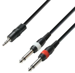 adam hall 3 Star audio kabel 3 m 3.5mm 2 x 6.35mm TS Zwart, Rood, Wit